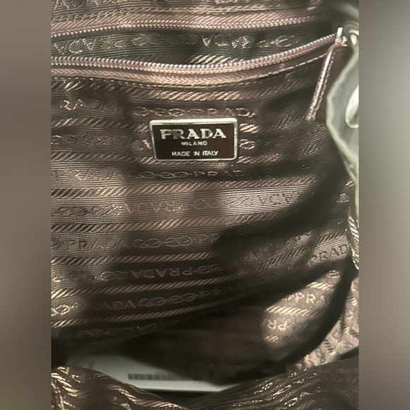 Prada Vela Nylon and leather Backpack dark olive green - Picture 6 of 14